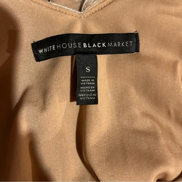 WHITE HOUSE BLACK MARKET Velvet Flounce Top in Antique Blush - Picture 9 of 10